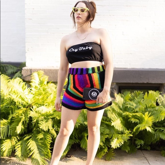 ✤ Dark Rainbow Crochet Shorties ✤ - Picture 4 of 4